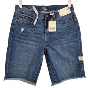 Ana Mid Rise Cut Off Bermuda Shorts